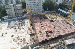我院住院門診綜合樓建設(shè)步入“正負零”階段