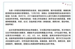 我院2020年住院醫(yī)師規(guī)范化培訓年度考核工作圓滿完成